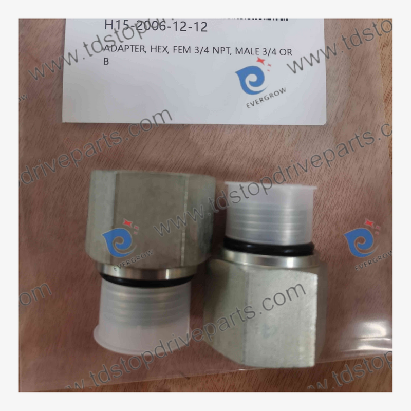 H15-2006-12-12 Adapter, HEX, FEM 3/4 NPT, MALE 3/4 ORB