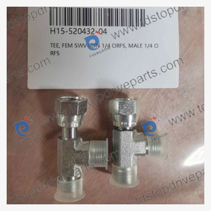 H15-520432-04 TEE, FEMSWV RUN 1/4 ORFS, Male 1/4O RFS