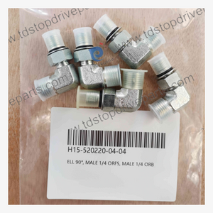 H15-520220-04-04 ELL 90°, Male 1/4 ORFS, Male 1/4 ORB