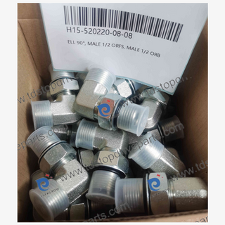 H15-520220-08-10 ELL 90°, MALE 1/2 ORFS, MALE 5/8 ORB