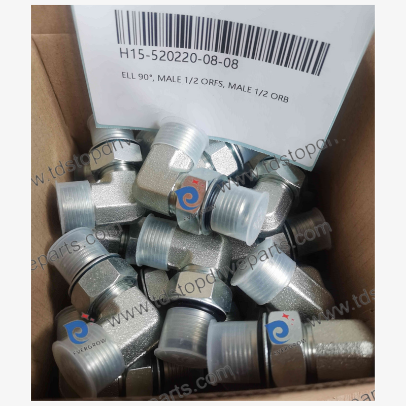 H15-520220-08-10 ELL 90°, MALE 1/2 ORFS, MALE 5/8 ORB